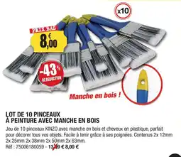 Outiror KINZO Pinceaux offre