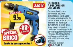 Outiror Kinzo perceuse a percussion 230 volts offre