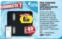 Outiror Pèse personne connecté impedancemetre bluetooth offre