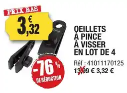 Outiror Qeillets à pince à visser en lo de 4 offre