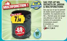 Outiror SAC POP-UP dechets de jardin & multifonctions offre