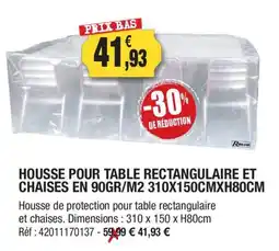 Outiror RIBILAND Housse pour table rectangulaire et chaises offre