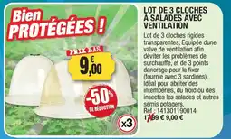 Outiror LOT DE 3 CLOCHES À SALADES AVEC VENTILATION offre