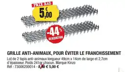 Outiror Grille anti-animaux, pour éviter le franchissement offre