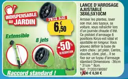 Outiror Kinzo Lance d'arrosage ajustable offre
