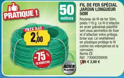 Outiror Fil de fer spécial jardin longueur 50m offre