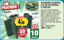 Outiror Attaches plantes lot de 20 pieces 2 tailles offre
