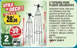 Outiror 2 tuteurs pour plante décoratifs offre