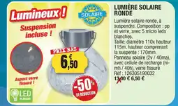 Outiror LUMIÈRE SOLAIRE RONDE offre