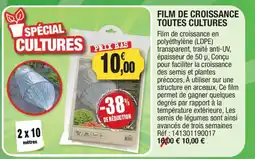 Outiror Film de croissance toutes cultures offre