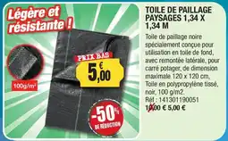 Outiror TOILE DE PAILLAGE offre