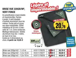 Outiror Rivialo Brise vue 220gr/m2 offre