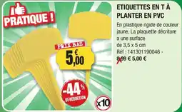 Outiror ETIQUETTES EN T À PLANTER EN PVC offre