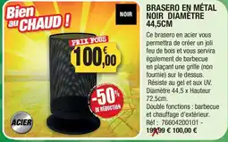 Outiror Brasero en métal noir offre
