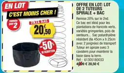 Outiror TUTEURS SPIRALE + BAC offre