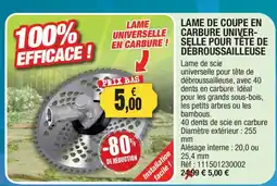 Outiror Lame de coupe en carbure universelle offre