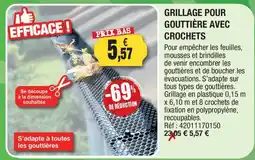 Outiror Grillage pour gouttière avec crochets offre