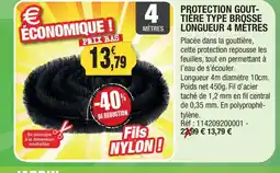 Outiror Protection gouttière type brosse longeur offre