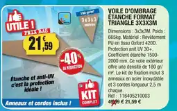 Outiror Voile d'ombre Étanche format offre