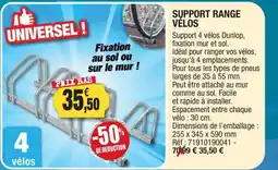 Outiror Dunlop Support range vélos offre