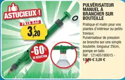 Outiror PULVÉRISATEUR MANUEL À BRANCHER SUR BOUTEILLE offre