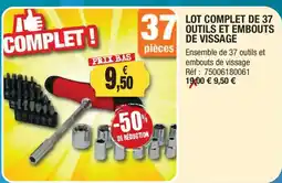 Outiror LOT COMPLET DE 37 OUTILS ET EMBOUTS DE VISSAGE offre