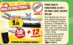 Outiror PINCE MULTI-FONCTIONS 25 EN 1 offre
