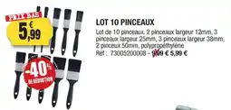 Outiror Lot 10 pinceaux offre