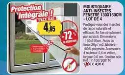 Outiror Moustiquaire anti-insectes fenetre lot de 4 offre