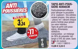 Outiror Tapis anti-poussière offre