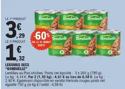 E.Leclerc Bonduelle légumes secs offre