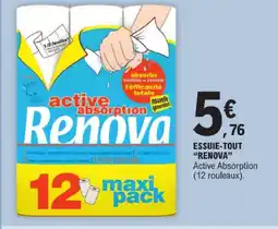E.Leclerc Renova essuie-tout active absorption offre