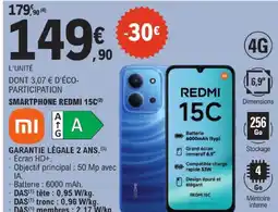 E.Leclerc Redmi smartphone 15c offre
