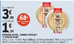 E.Leclerc L'atelier blini houmous extra format spécial offre