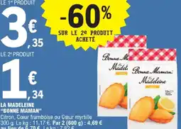 E.Leclerc Bonne maman la madeleine offre