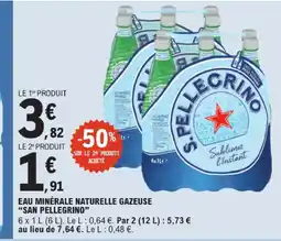 E.Leclerc San pellegrino eau minérale naturelle gazeuse offre