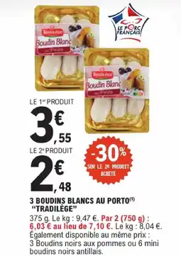 E.Leclerc Tradilège boudins blancs au porto offre