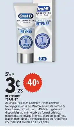 E.Leclerc Dentifrice offre