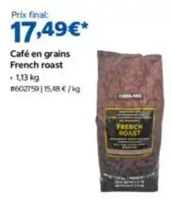 Costco Kirkland - café en grains french roast offre