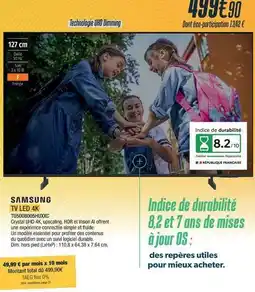 Proxi Confort Samsung - tv led 4k offre