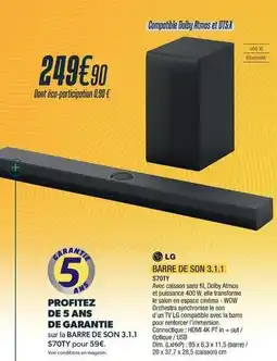 Proxi Confort Lg - compatible dolby atmos et dtsx offre