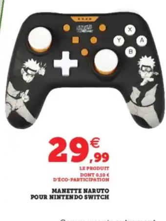 Super U Manette Naruto Pour Nintendo Switch offre