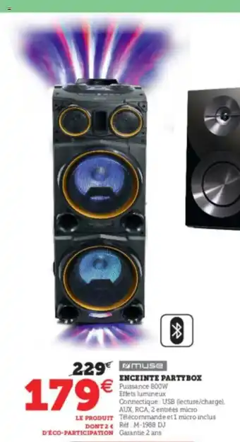 Super U Enceinte Partybox offre