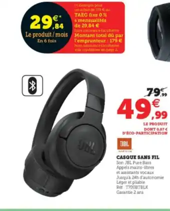 Super U Casque Sans Fil offre