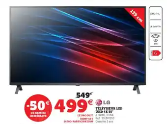 Super U Tèlèviseur Led UHD 4K ss" offre