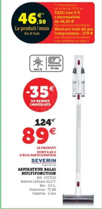 Super U Aspirateur Balai Multifonction offre