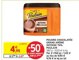 Intermarché Hyper Poulain poudre chocolatée grand arôme intense 70% offre