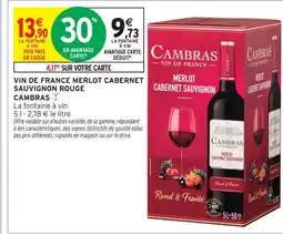 Intermarché Hyper Cambras vin de france merlot cabernet sauvignon rouge offre