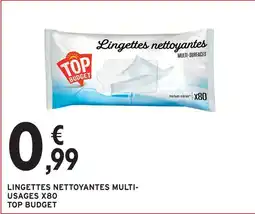 Intermarché Hyper Top budget lingettes nettoyantes multi-usages x80 offre