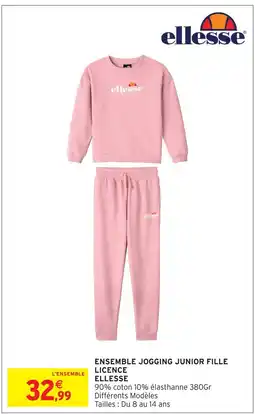 Intermarché Hyper Ellesse ensemble jogging junior fille licence offre